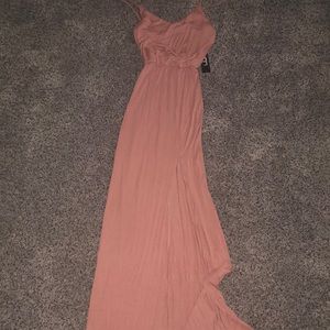 Lulus- medium blush maxi dress with slit
